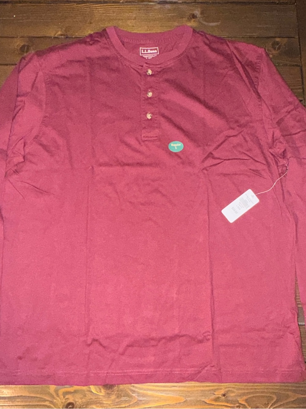 L.L. Bean Men’s Long-Sleeve Henley in Rose